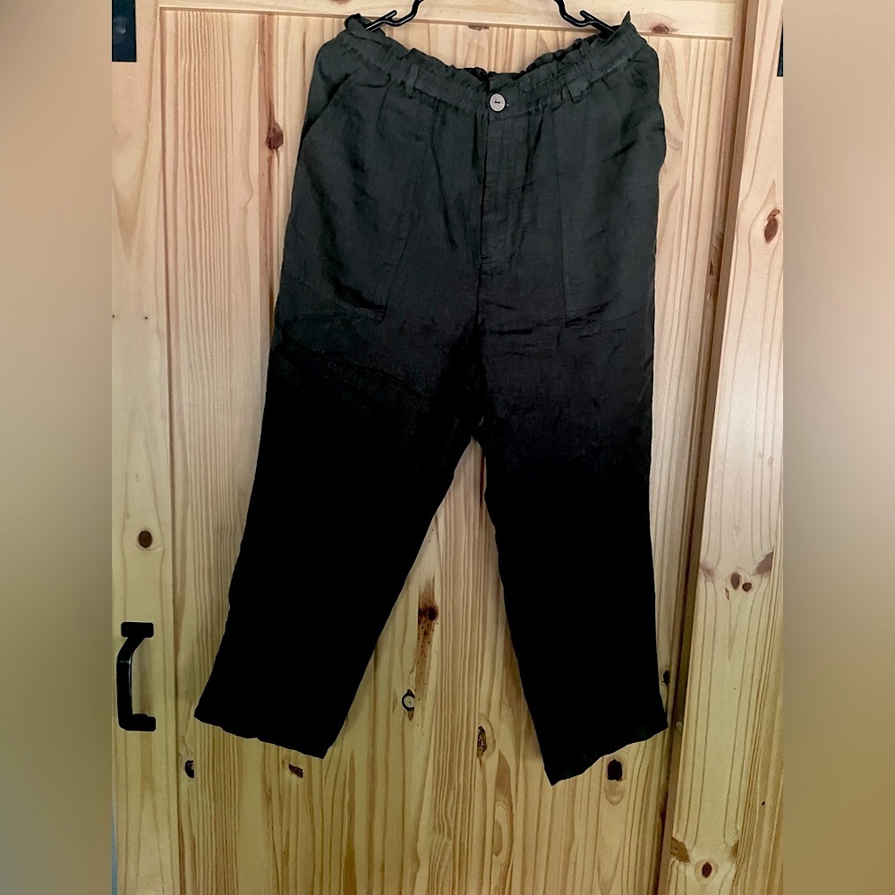 Grae Cove Linen pants ,Olive sz.L. NWOT